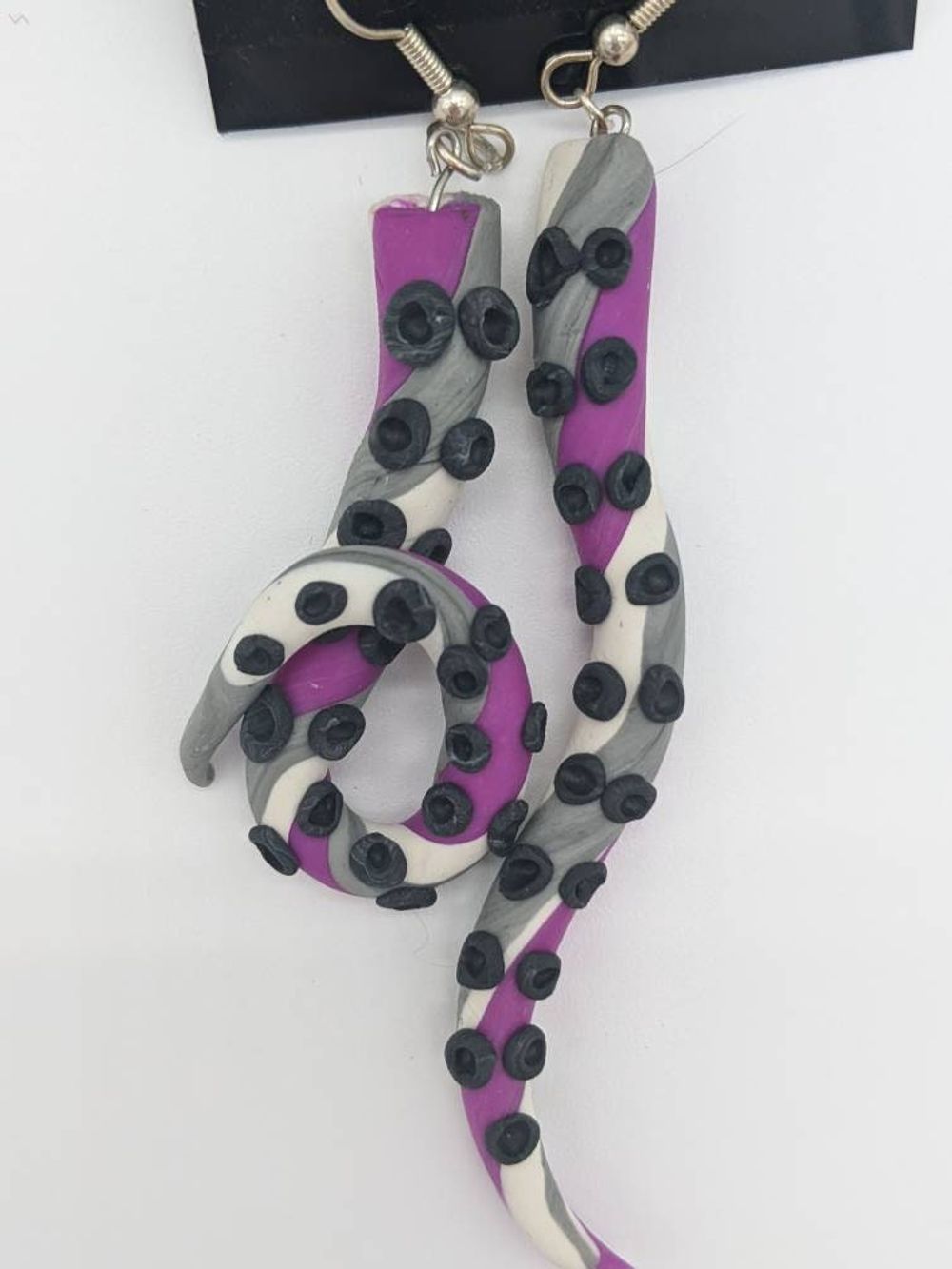 Pride flag tentacle earrings