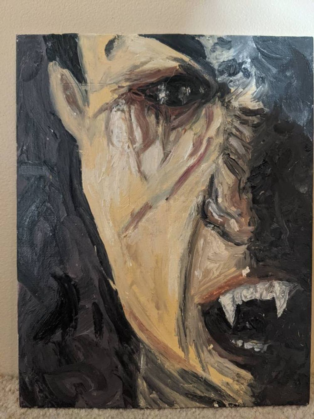 Painting "The Vampire's Bite" acrylic/ oil painting on canva...